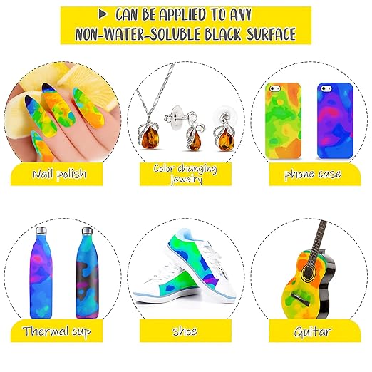 Spakon 3 Pcs Heat Sensitive Sheet Temperature Sensitive Sheet 6 Color Changing Heat Board, 24 to 34 Celsius Degree Transition for Science Experiment (6 x 6 Inch)