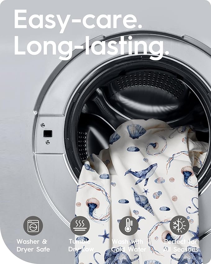 Graco Pack and Play Fitted Sheets - 2 Pack Mini Crib Sheets, Hypoallergenic and Soothing, Premium Jersey Fabric, Safari Sea Animals Pattern