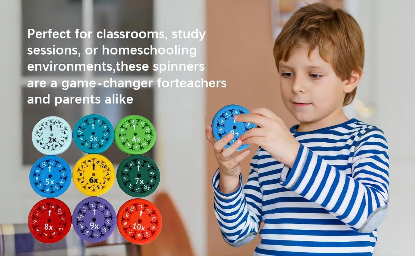 Math Fidget Spinner, Numbers Division and Multiplication Game, Math Learning, Kindergarten, Home School, Classroom