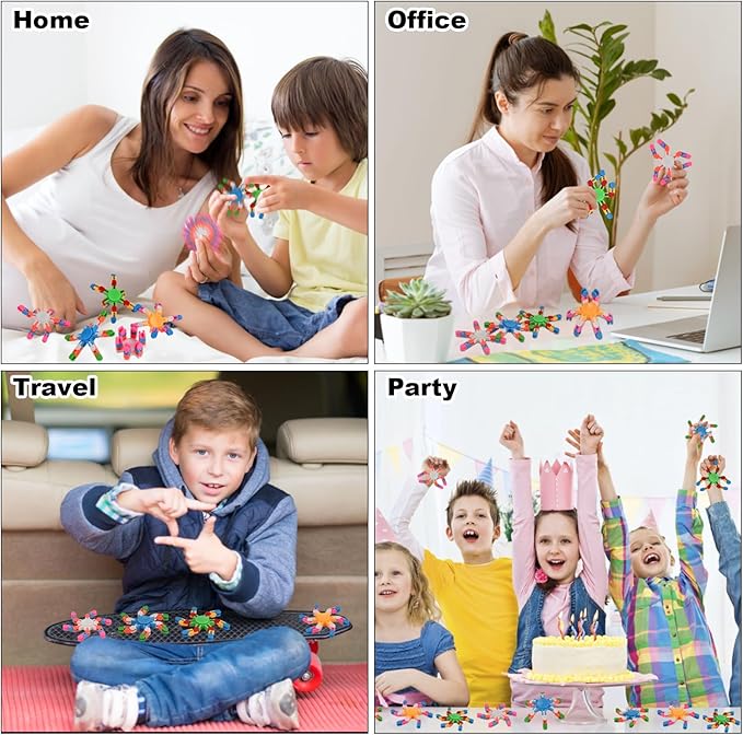 GOLDGE 28Pcs Transformable Fidget Spinners – Deformable Chain DIY Robot Toys, Stress Relief Sensory Gyro for Kids & Adults, Perfect Easter Basket Stuffers & Stocking Fillers