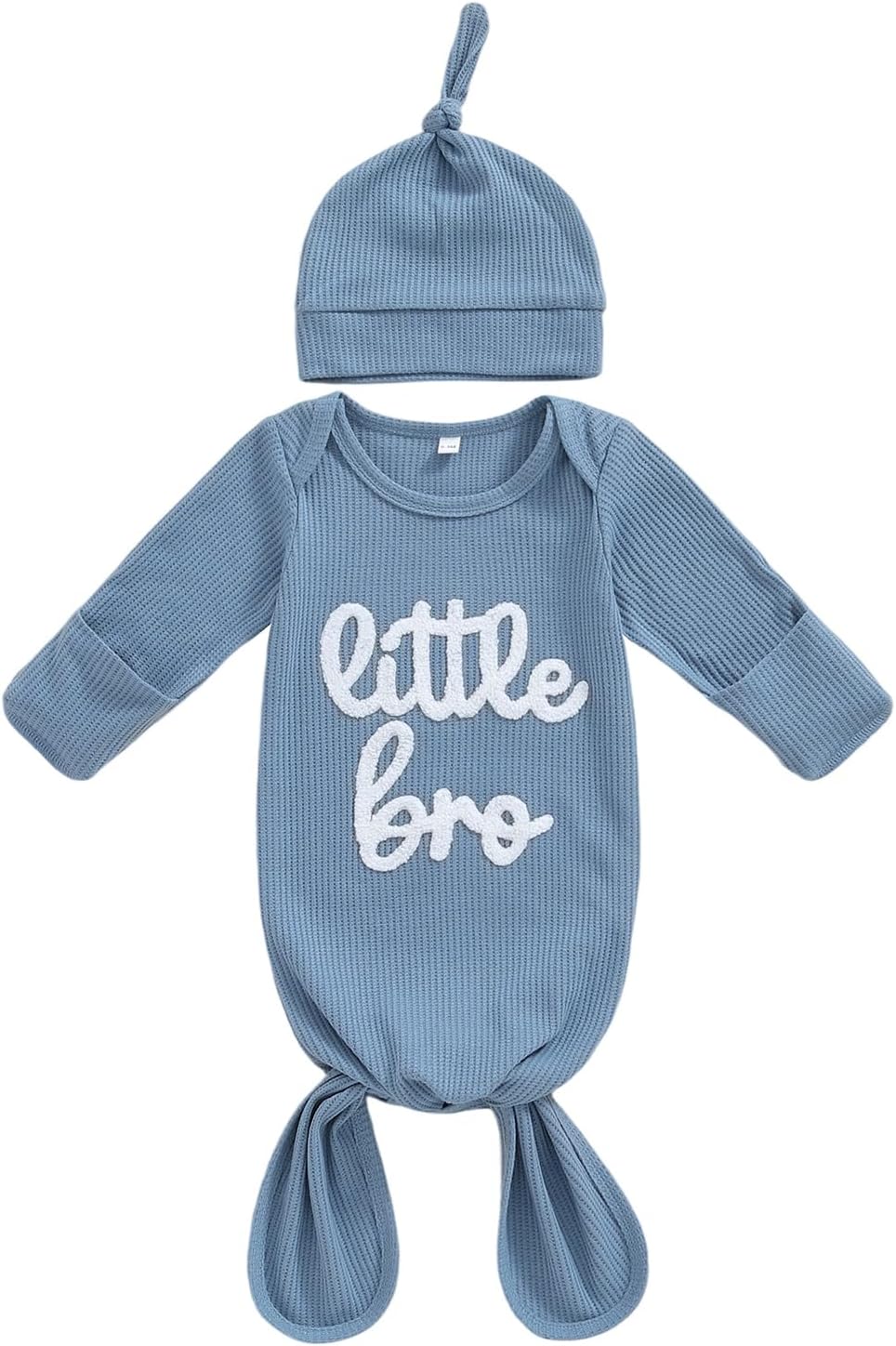 Newborn Boy Girl Coming Home Outfit Baby Infant Sleeper Gown Nightgown Outfits Cute Fall Winter Pajamas and Hat