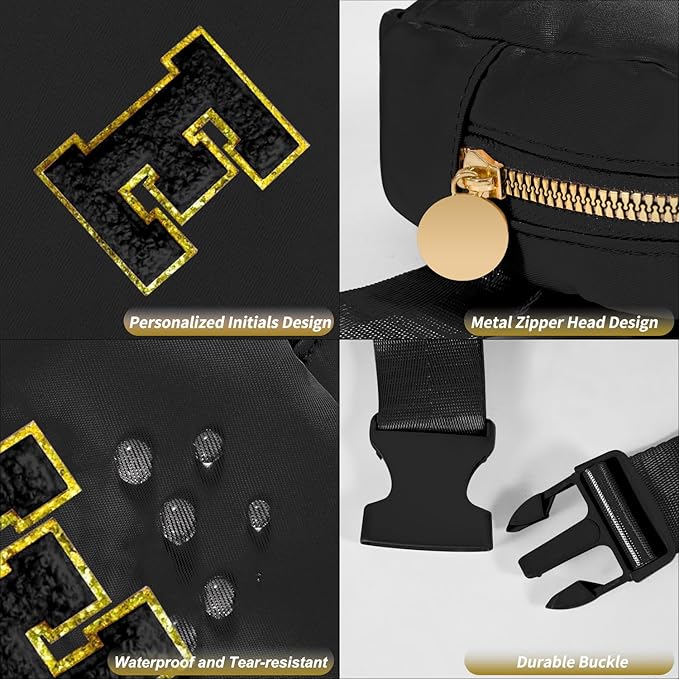 Party Favors Bags for Kids 4-8, Mini Fanny Pack Cute Crossbody Bags for Girls - Black