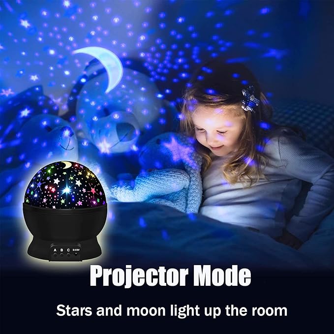 Night Light for Kids,Boys Toys for 3 4 5 6 7 8 Year Old Boys,Star Projector 360 Degree Rotation - 4 LED Bulbs 16 Light Color Changing with USB Cable,Lamp Ceiling Lights for Kids Bedroom