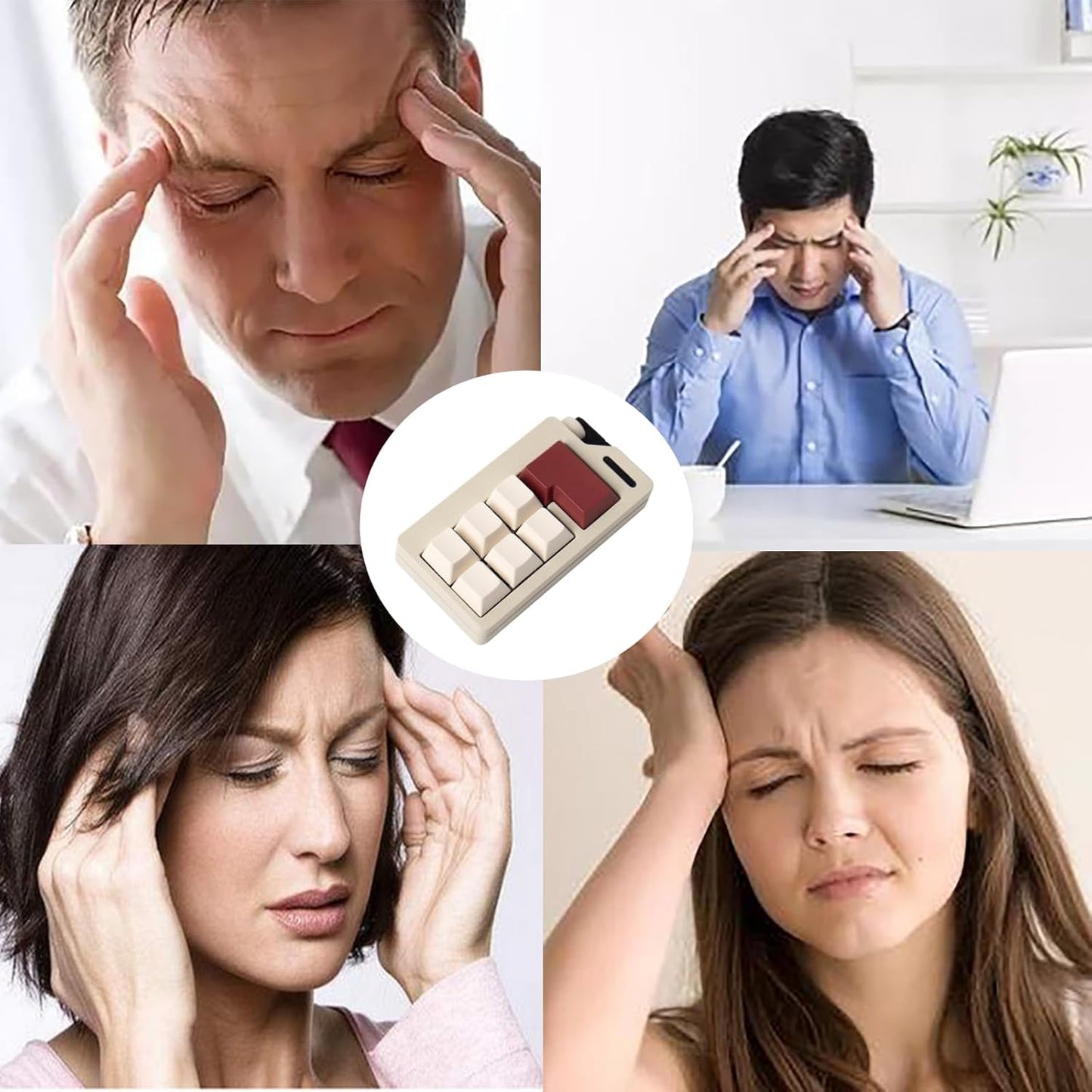 Keyboard Fidget Toys for Adults 3D Printing Keyboard Clicker Fidget Sensory Fun Toys with Keycaps Switch for Anxiety Decompression (White)