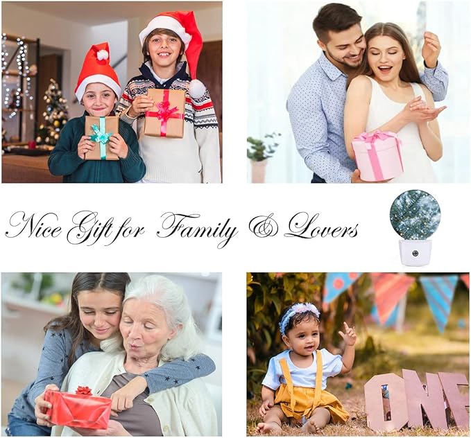 EKOBLA Winter Night Lights Plug into Wall Snowy Pine Tree Branches with Sparkling Light Snowflakes Plug-in Nightlights Home Auto Sensor LED Dusk to Dawn Light for Bedroom Bathroom