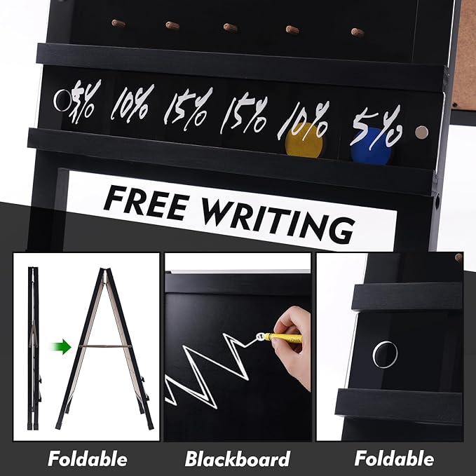 15.7x27.5in Foldable Prize Drop Game Board, Double-Sided Coin Drop Game with Chalkboard Sign, Includes 10 Coin Drop Discs, Perfect for Store Events, Parties, Carnivals, and Trade Shows