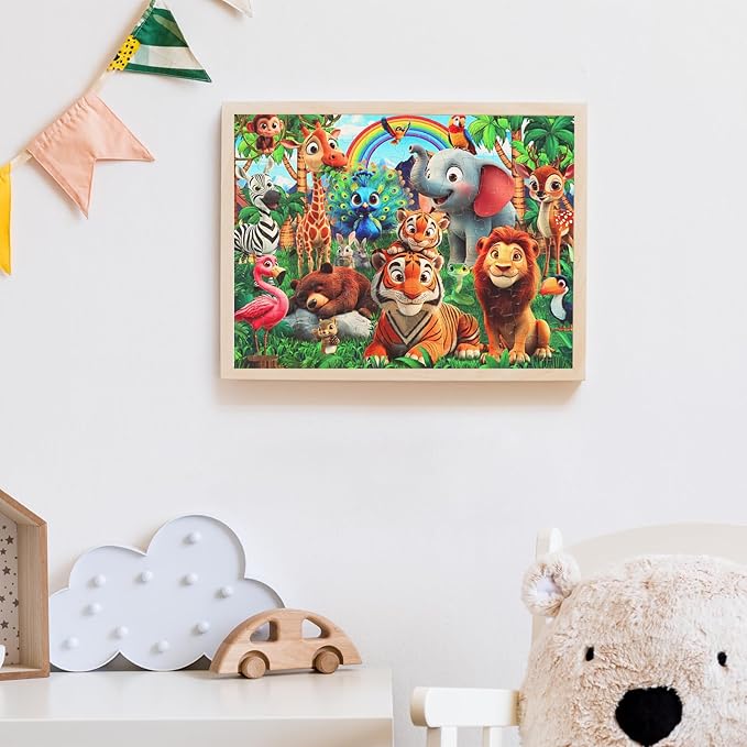 100 Pieces Puzzles for Kids Ages 4-8 Year Old Toddler Animals Jigsaw Puzzle for Ages 4-6 Educational Toys for Children Boys Girls Ages 4-6 6-8