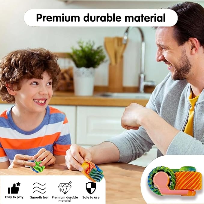 3D Printed Spiral Fidget Spinner Toys Gears,Fidget Toys for Kids Adults, Sensory Toy for Anxiety Stress Relief, Novelty Gifts for Friends,Valentine Christmas Classroom Gifts for Kids