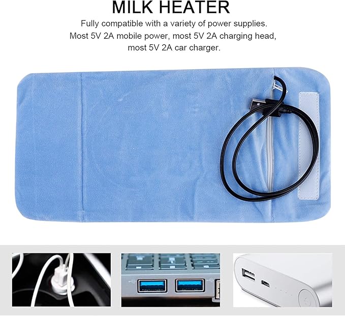 USB Milk Bottle Warm Heat Keeper Baby Milk, Water Warm Keeper Multifunction Coffee Tea Mug Beverage Warming Bag, JUST CAN Keep Warm, Won't Heat UP Cold Water to HOT(Blue)