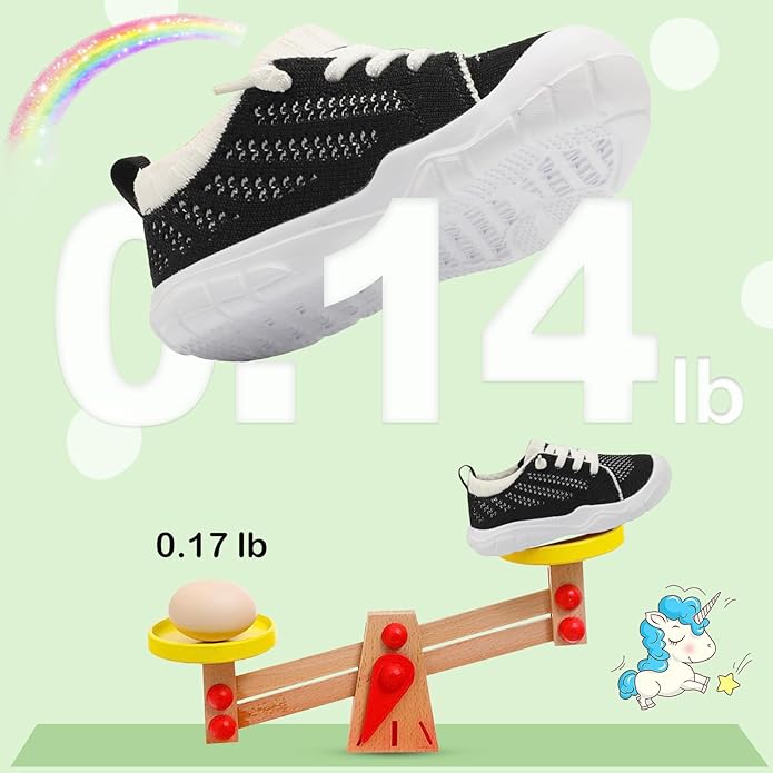 JIASUQI Toddler Shoes for Boys Girls Slip on Sneakers Wide Toe Walking Shoes Toddler Sock Shoes