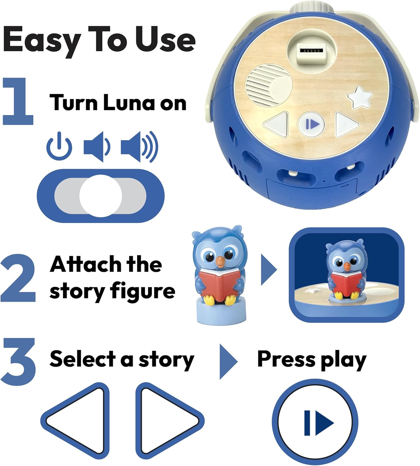 Kids Book Projector - 5 Unicorn & 5 Classic Read-Aloud Stories, 10 Songs, Night Light & Soothing Dream Music | Children Ages 3+ Storytime Projector for Kids & Toddlers | Owl & Unicorn