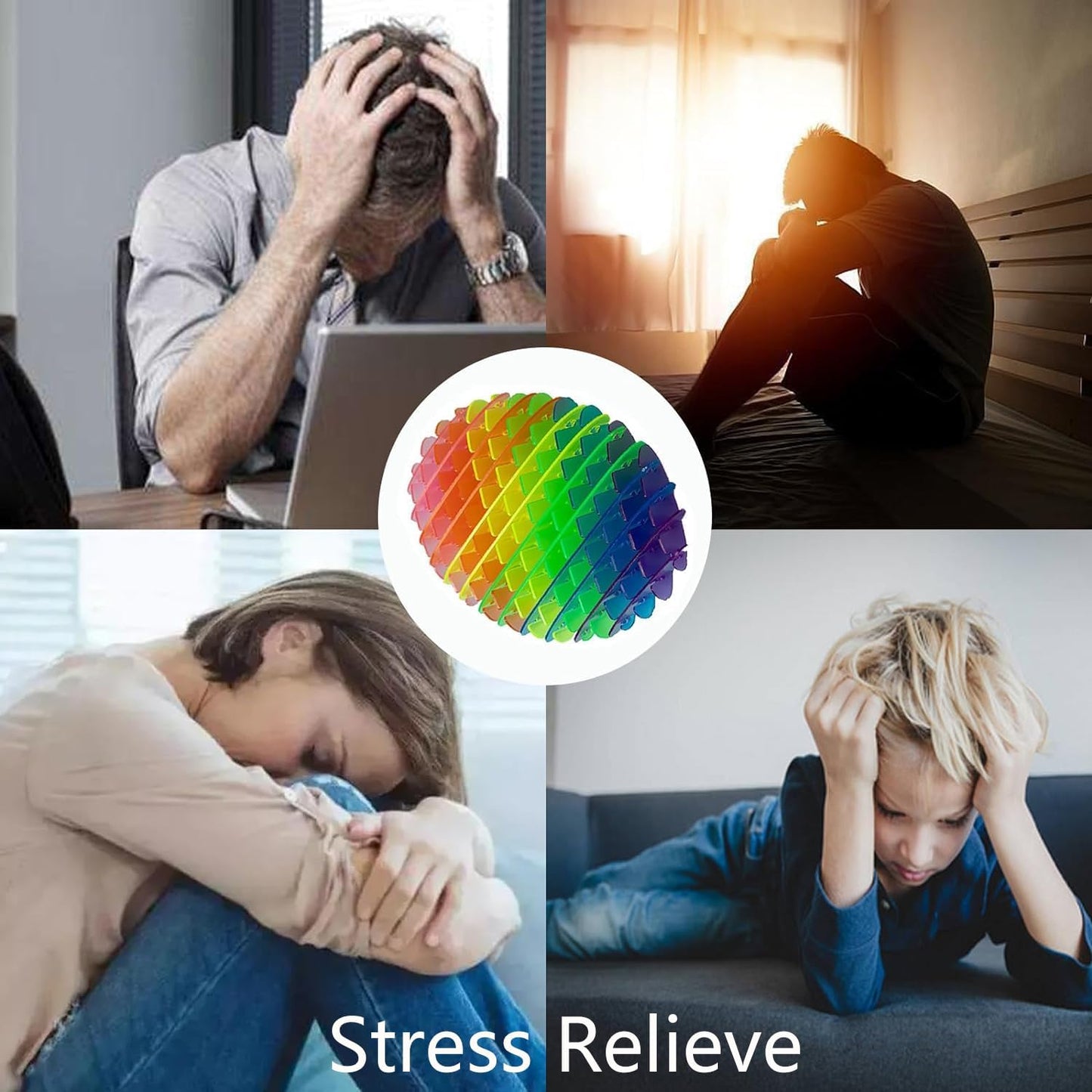 Fidget Worm Toy, Sensory Toy, Relaxation Therapy and Stress Relief Education Toys, The Best Stretch and Squeeze Toy Gift, Fidget Toy for Kids, Adults (4.72 inch)(Colorful)