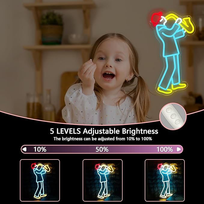 Jazz Neon Sign Musicians Neon LED Music Decoration - Jazz Light Sign, Perfect Music Themed Gift