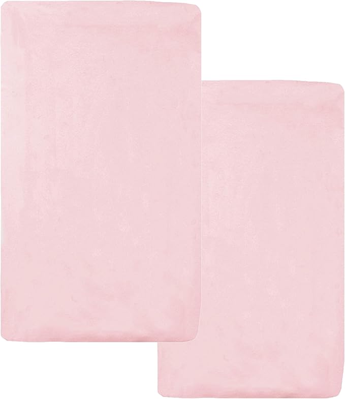 American Baby Company 2 Pack 100% Natural Cotton Fitted Cradle/Bassinet Sheets 36" x 18" - Soft, Breathable & Hypoallergenic Bed Sheets, Pink, Neutral for Boys & Girls