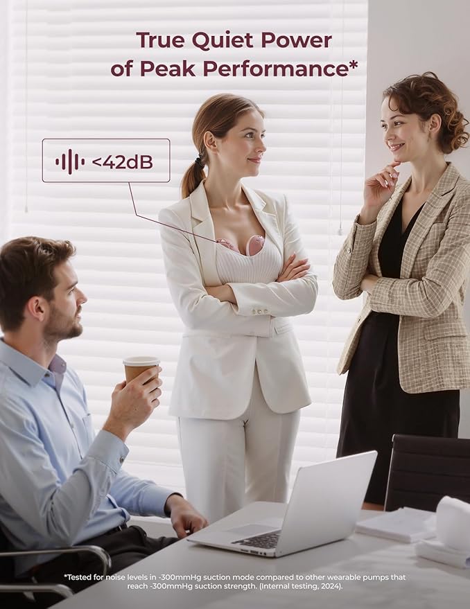 Momcozy Breast Pump Hands Free Upgraded Mobile Flow | M9, App Discreet Control with Personalized Multi-Modes & 15 Levels, Wearable Breast Pump 24mm, 2 Pack Cozy Red