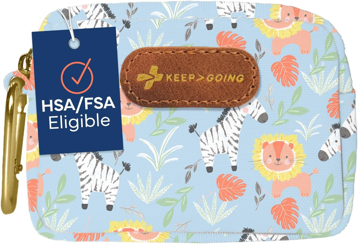 KeepGoing Small Travel First Aid Kit Kids – 60 Pc. Mini First Aid Kit for Purse, Diaper Bag, & Backpack with Latex-Free Bandages – 4 Oz., & 4.5 x 3.5 x 2 in, TSA-Approved