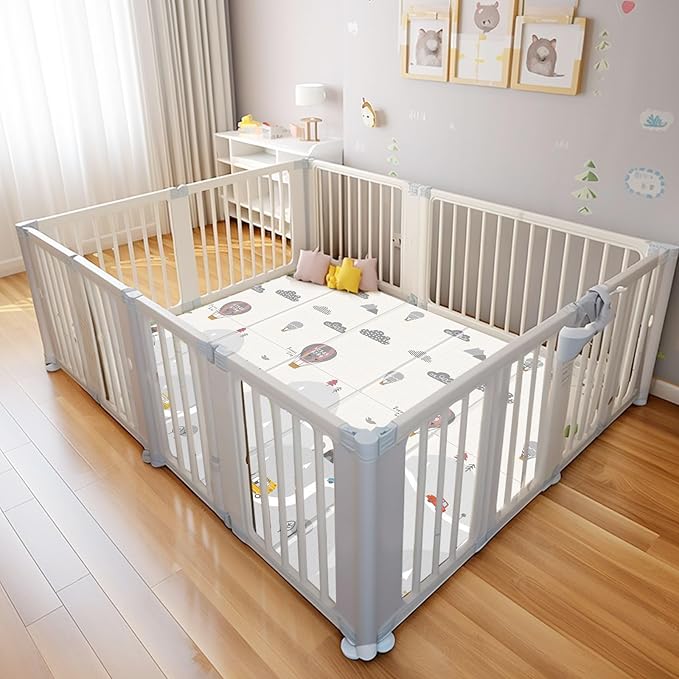 UANLAUO Foldable Baby Play Mat - 71 x 59 Inches, Reversible for Infants to Kids, Anti-Slip for Indoor and Outdoor