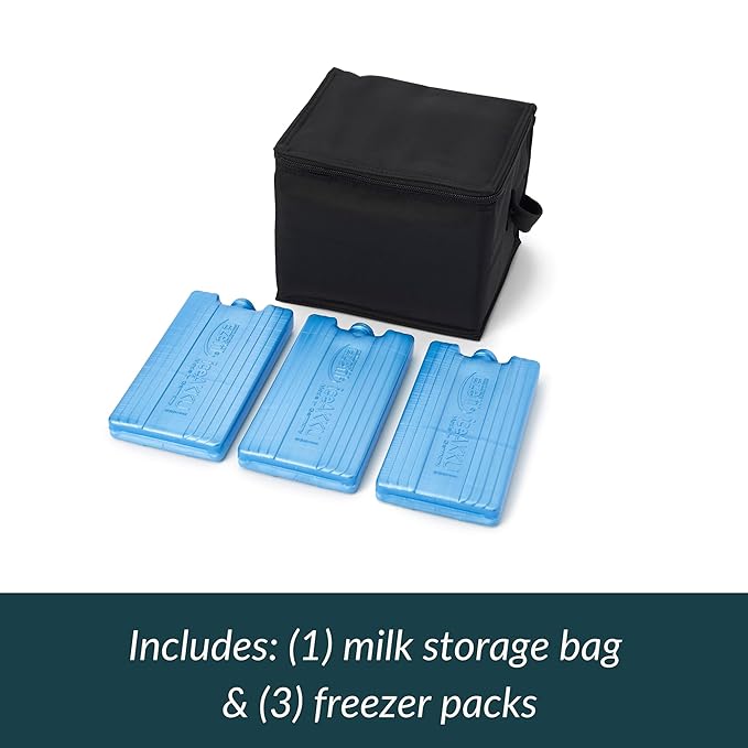 Ameda MYA Cool N Carry Portable Breast Milk Cooler Bag | Breastmilk Storage | Includes Insulated Cooler Bag & 3 Freezer Packs