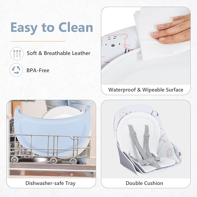 INFANS 8 in 1 Baby High Chair, Convertible Highchair for Babies and Toddlers, Infant Dining Booster Seat, Building Block Table, Kids Stool Table Chair Set with Removable Tray (8 in 1, Blue)