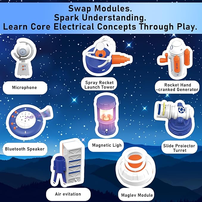 AI Science Kit for Kids 6-12 Years | STEM Robotics & Electronic Circuit Building Kit with 66 Pcs & 500+ Experiments | Voice Controlled Educational Engineering Toys for Boys & Girls