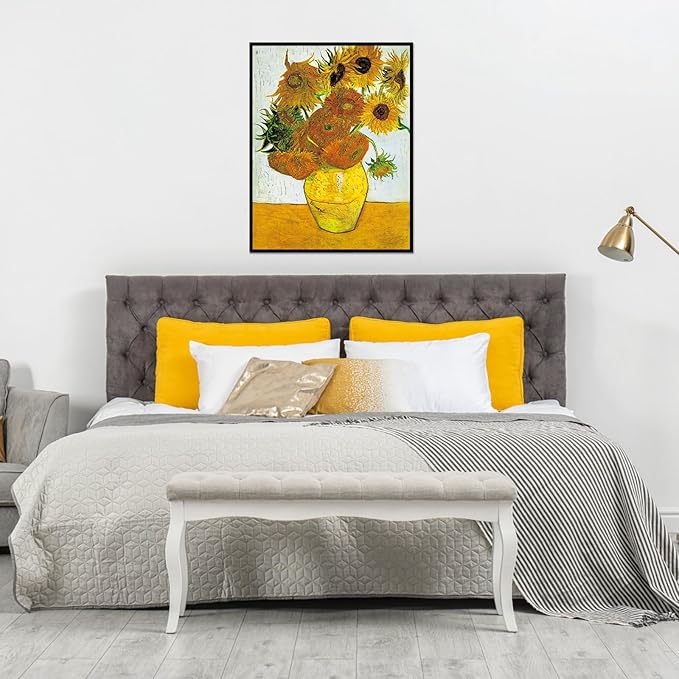 100 Piece Puzzles for Kids Sunflowers by Vincent Van Gogh Puzzle Famous Oil Painting 100 Pieces Puzzles for Adults Seniors Elderly Classic Art Puzzles 100 Piece for Kids Ages 6-10