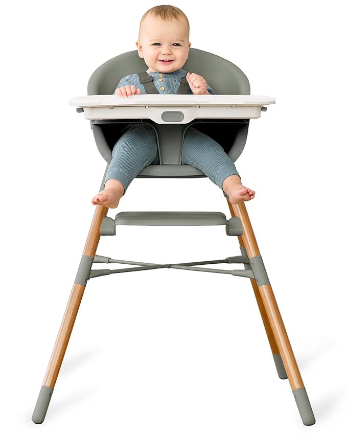 Skip Hop Baby High Chair 4-in-1 Convertible High Chair, EON, Thyme