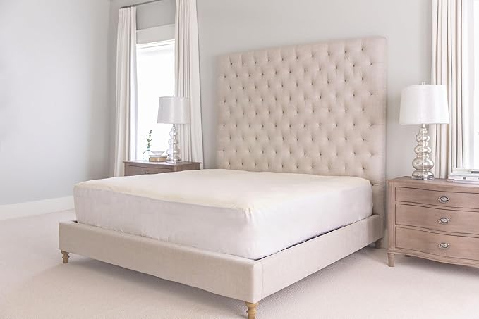 Naturepedic Organic Waterproof Mattress Protector Pad - Washable & Reusable Fitted Stretch Knit Mattress Cover - Highly Absorbent Bed Incontinence Pads - Breathable Cotton Protector for Full, 9"-16"