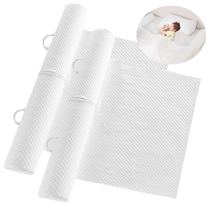 YIHATA Bed Rail for Toddlers Foldable Bed Bumper with Flap 2 Pack Toddler Bed Rails Portable Bed Rails for Toddlers with Non-Slip Machine Washable Cover Toddler Bed Rails for Kids Twin Bed