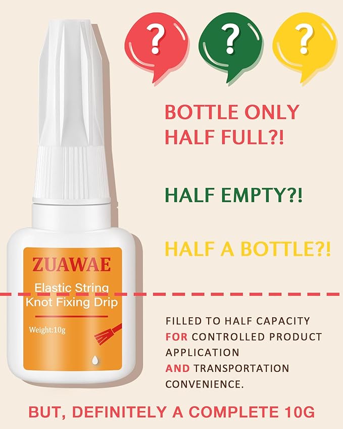 ZUAWAE Jewelry Glue for Elastic String, Bracelet Glues with 1mm Elastic String for Bracelets to Clay Beads Bracelet Making Kit, Jewelrys Fixing Kit, Jewelry Making Supplies
