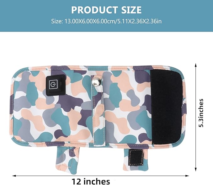 Toyvian 1Pcs USB Baby Bottle Warmer 3 Gears Temperature Adjustable Bottle Warmer, Insulated Milk Bottle Bag Portable Breastmilk Warmer Bag