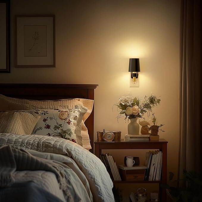 Night Light, Night Lights Plug into Wall, Dusk to Dawn Sensor, Soft White 3000K, 0-100LM, Plug in NightLight, Vintage Night Light Lamp for Hallway Bedroom Stairway