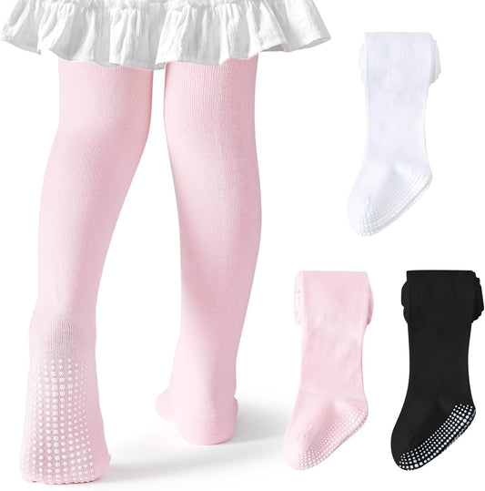 Baby Tights Non Slip Toddler Stockings Tights with Grippers Seamless Soft Cotton Knit Leggings Newborn