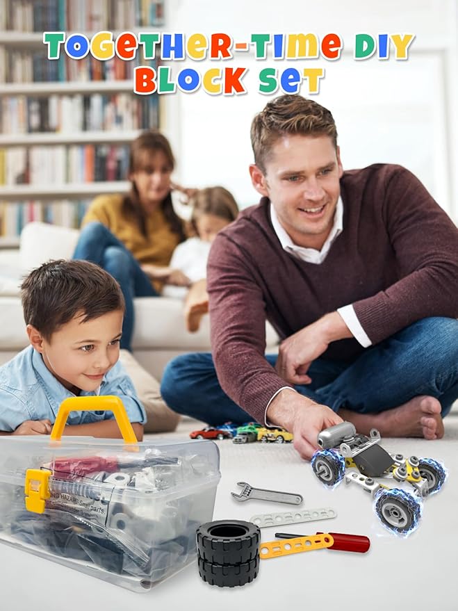 STEM Toys for 5 6 7 8+ Year Old Boy, 10 in 1 Electric Building Toys for Kids Ages 4-8 5-7 6-8, Educational Racing Construction Science Kit for Boys 4-6 8-10, Creative Activities Holiday Birthday Gift