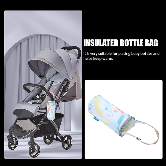 Kisangel Insulated Baby Bottle Pouch Bottle Thermal Bag Breastmilk Carrier Bag Water Strap Insulated Cooler s for Baby Tote