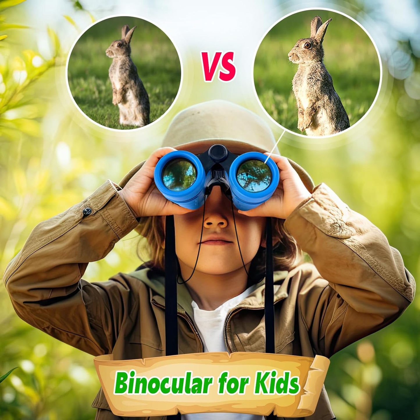 Binoculars for Kids, Kids Binoculars for Ages 3-12 Boys Girls, Outdoor Gifts Toys for Kids- Perfect for Bird Watching, Camping, and Outdoor Exploration