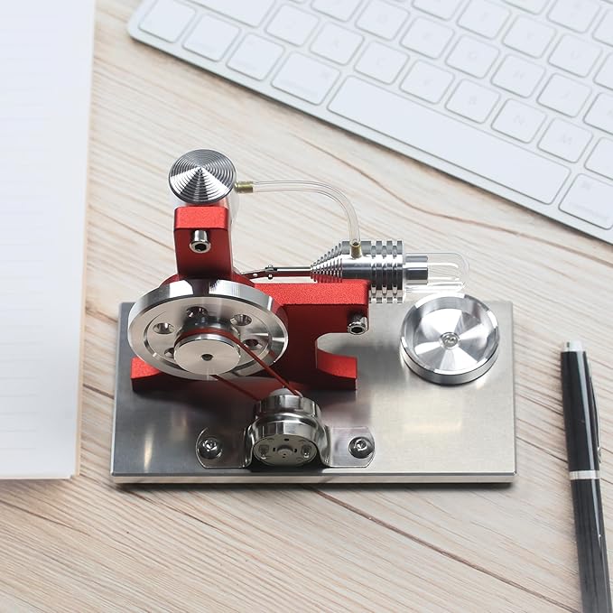 Sunnytech Hot Air Stirling Engine Motor Model Educational Toy Electricity Generator Colorful LED SC (SC005)