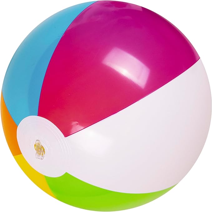 Kangaroo 12-Pack Inflatable Beach Balls Bulk for Kids & Adults I Inflatable Pool Party Favors Swimming Pool Toys I Kids Beach Toys for Beach Games