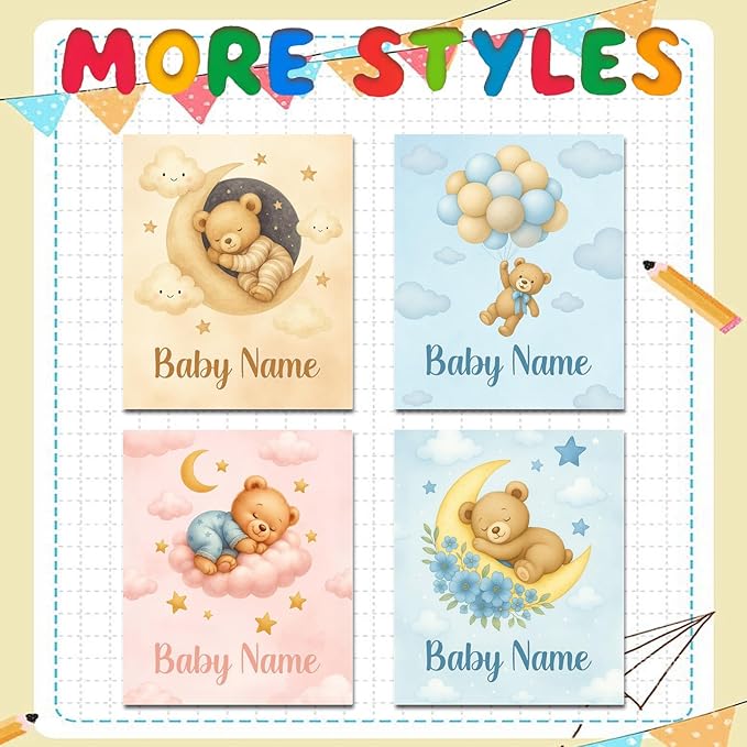 Ship Next Day, Personalized Baby Blanket – Printed in USA, Custom Baby Blanket for Boys & Girls, Baby Blanket with Name, Baby Shower, Easter, Christmas, Birthday Newborn & Toddler Gifts, Baby Gifts