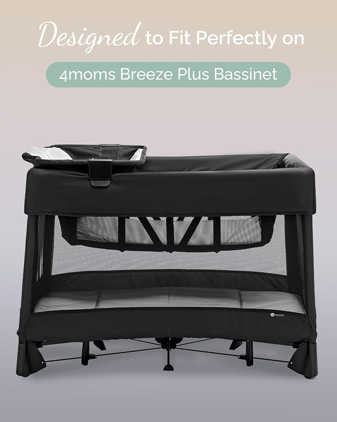 Bassinet Fitted Sheets Compatible with 4moms Breeze Plus Bassinet Model 1045 - Buttery Soft, Silky Comfort, Premium Stretchy Jersey Knit Bassinet Sheets - Sky + Sage + Cloud, 3 Pack