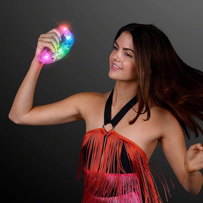 Light Up Tambourines in Bulk (Set of 12) for Weddings and Parties