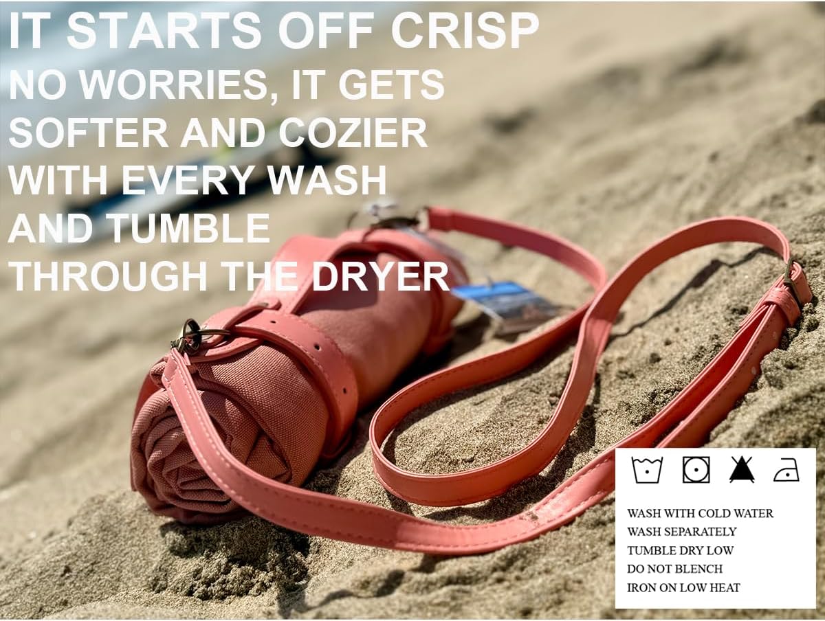 4’9” x 6’3” White Lightweight Water-Resistant Canvas Mat – Picnic, Outdoor, Beach, Park, Camping, Toy Mat