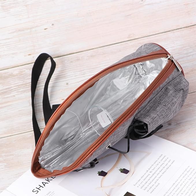 1set Travel Bottle Warmer USB Cable Portable Heater for Milk and Food Temperature Overheating Protection for Car and Travel Use Grey