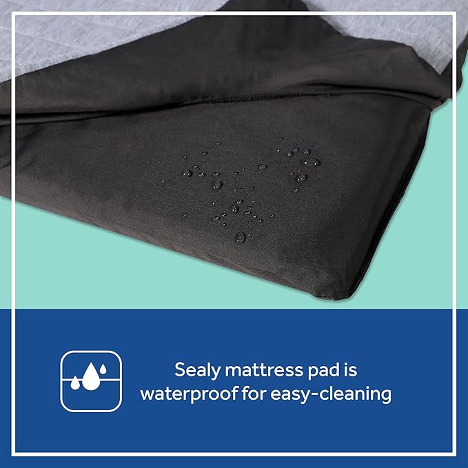 SEALY BABY Cozy Soft Breathable Bassinet & Bedside Sleeper Bed, Lightweight Airy Mesh Newborn Crib, Safe & Comfortable for Room Sharing, Storage Pocket, Tool-Free Assembly