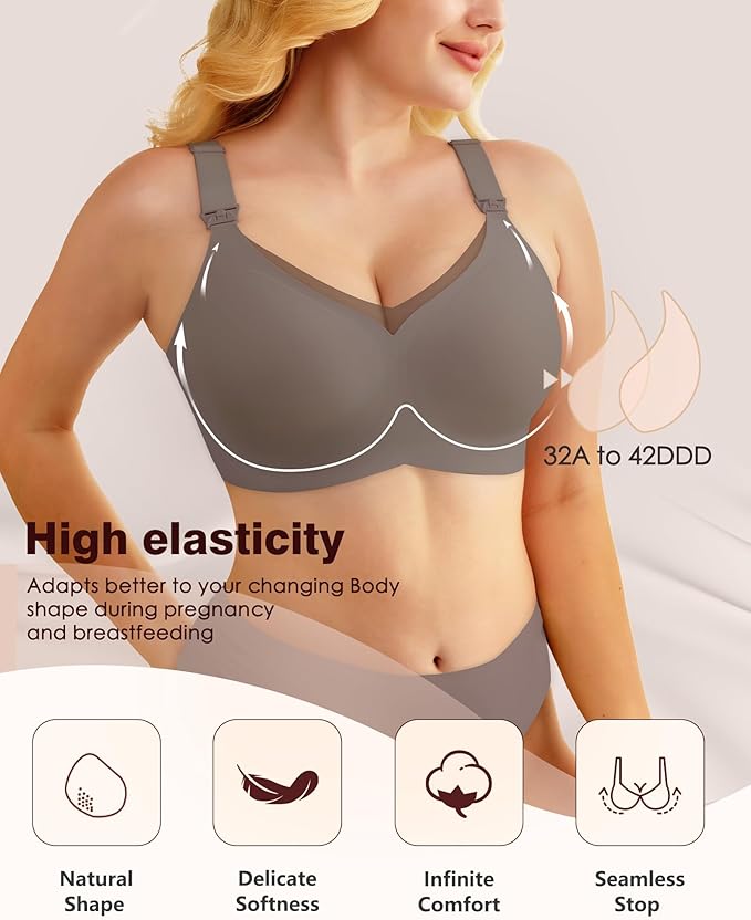 As Fairy Nursing Bras for Breastfeeding Mesh Lace Seamless Maternity Bra Pregnancy Sleep Wireless Bralette