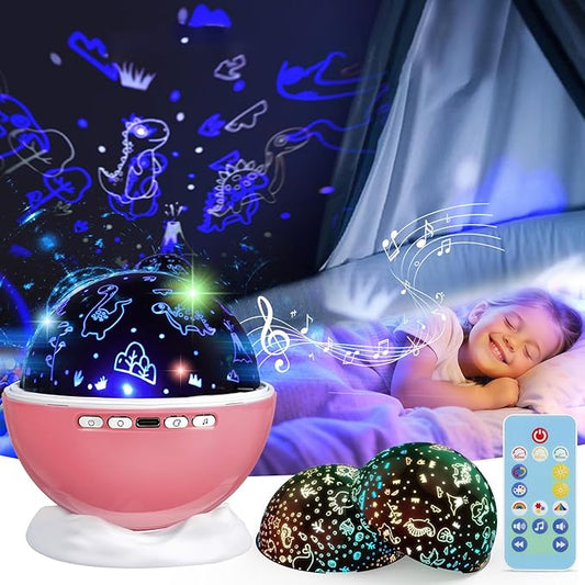 Night Light Projector, Night Light for Kids, Star Projector, 54 Light Color 360 Degree Rotation Kids Night light, Rechargeable Lamp for Bedroom, Light Projector Birthday Christmas Gifts for Boys Girls