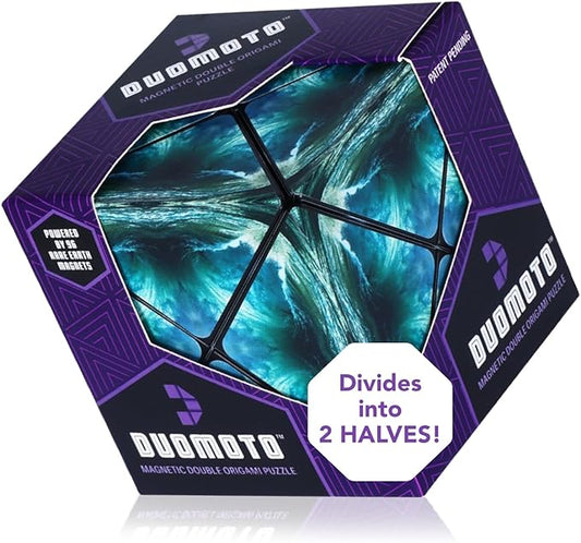 Duomoto Magnetic Transforming Cube - Shape Shifting Double Creativity Puzzle w/ 96 Rare Earth Magnets - Transforms Into Over 100 Shapes - by Fun in Motion Toys - Creators of Shashibo & Cubendi