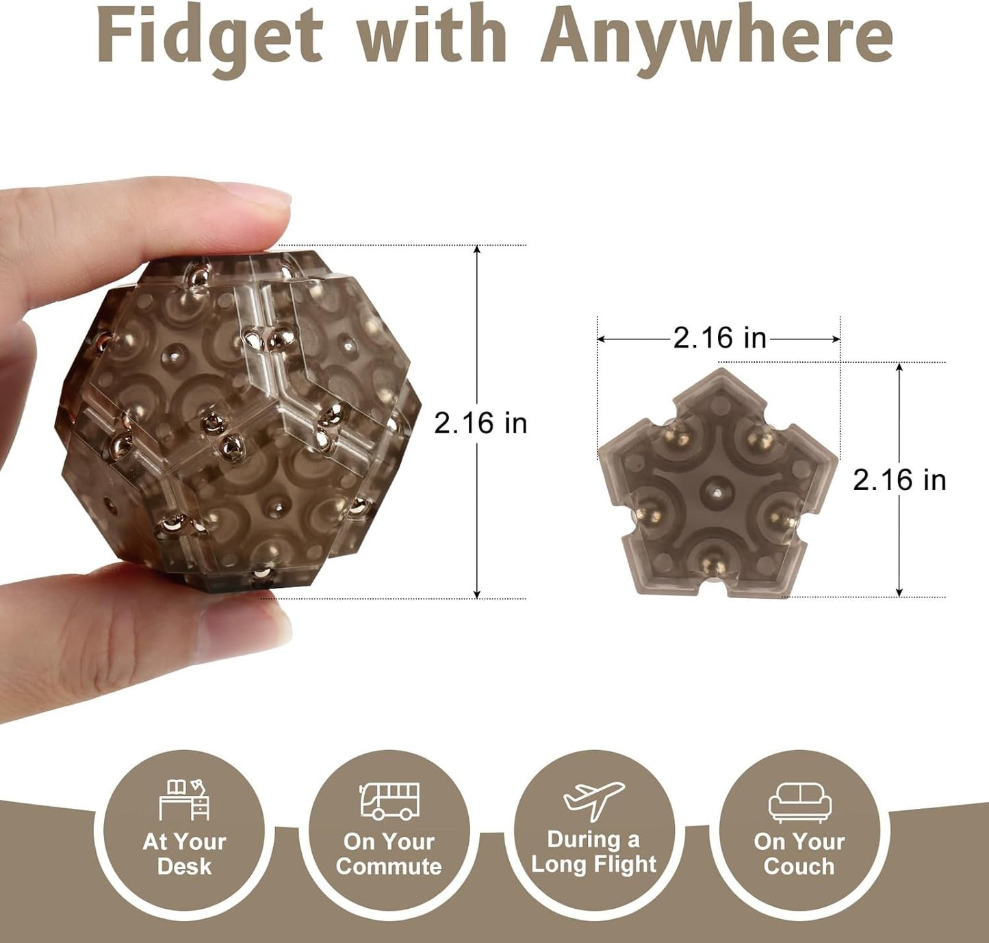 Magnetic ball toys, Fidget toys,stocking stuffers for adults,Gift for Teenage ,Gifts for Men，gifts for dad,Novelty Toy Gift for Friend，12-Piece Set (Black)