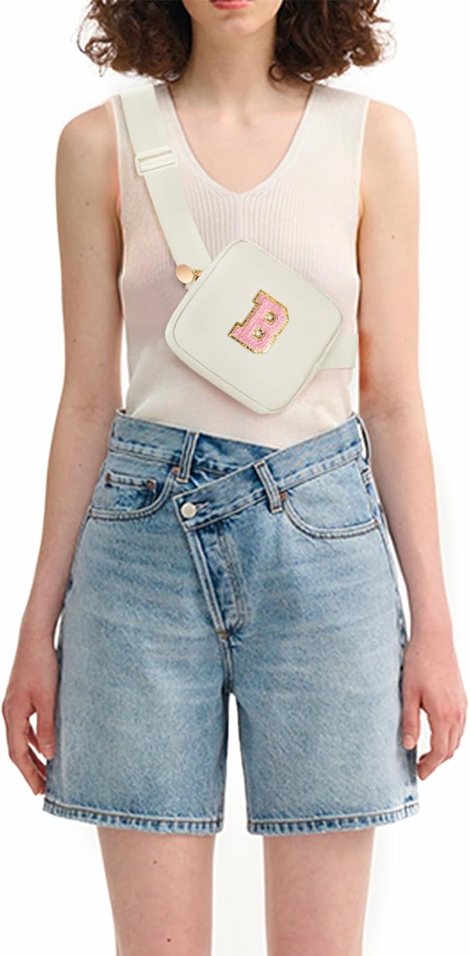 Birthday Gifts for 2 3 4 5 6 7 8 9 10 11 Year Old Girls - Mini Fanny Pack Cute Crossbody Bag Belt Bag Trendy Stuff,Graduation Gifts for Girls Teens Kids Daughter Sister Her - Cream,B