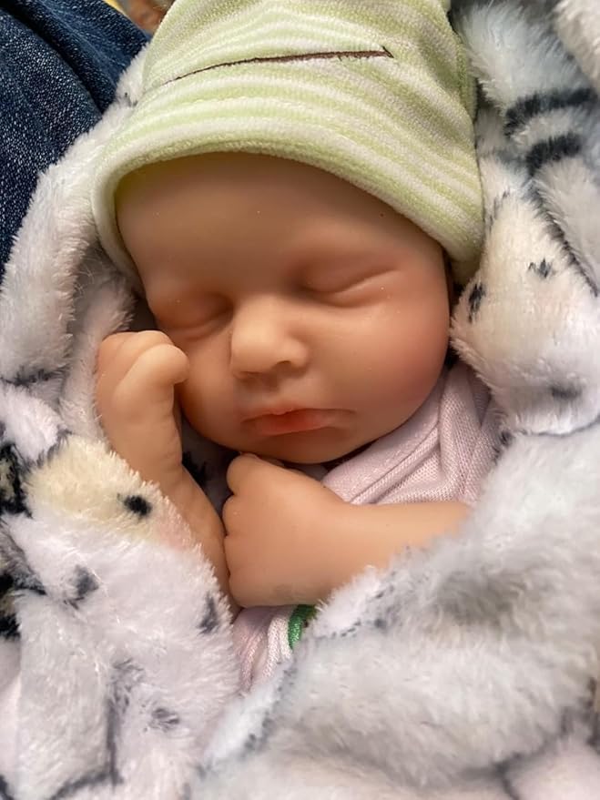 12" Silicone Full Body Reborn Baby Doll Realistic Newborn Doll Lifelike Closed Eyes Sleeping Baby Girl The Look Real Doll Stress Relief with Clothes Accessories