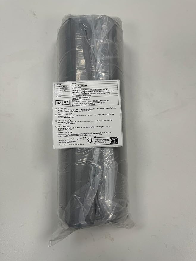 Toddler Booster Seat for Dining Table, Stronger Support Non-Slip Bottom Booster Seat for Kitchen Chair 2 Adjustable Straps Portable Travel and Home Increasing Booster Cushion Kid Baby(Grey)